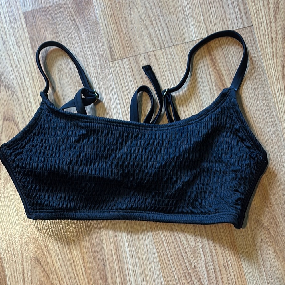 Black Textured Women's Bralette